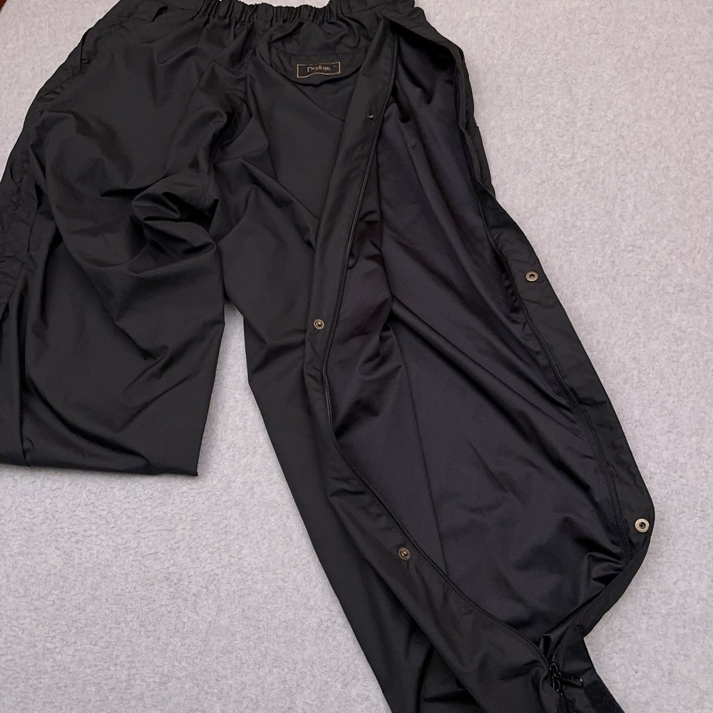 VTG Footjoy Dryjoys Golf‎ Rain Pants Men's XXL Black Zip-Off Stretch Baggy - Picture 6 of 12